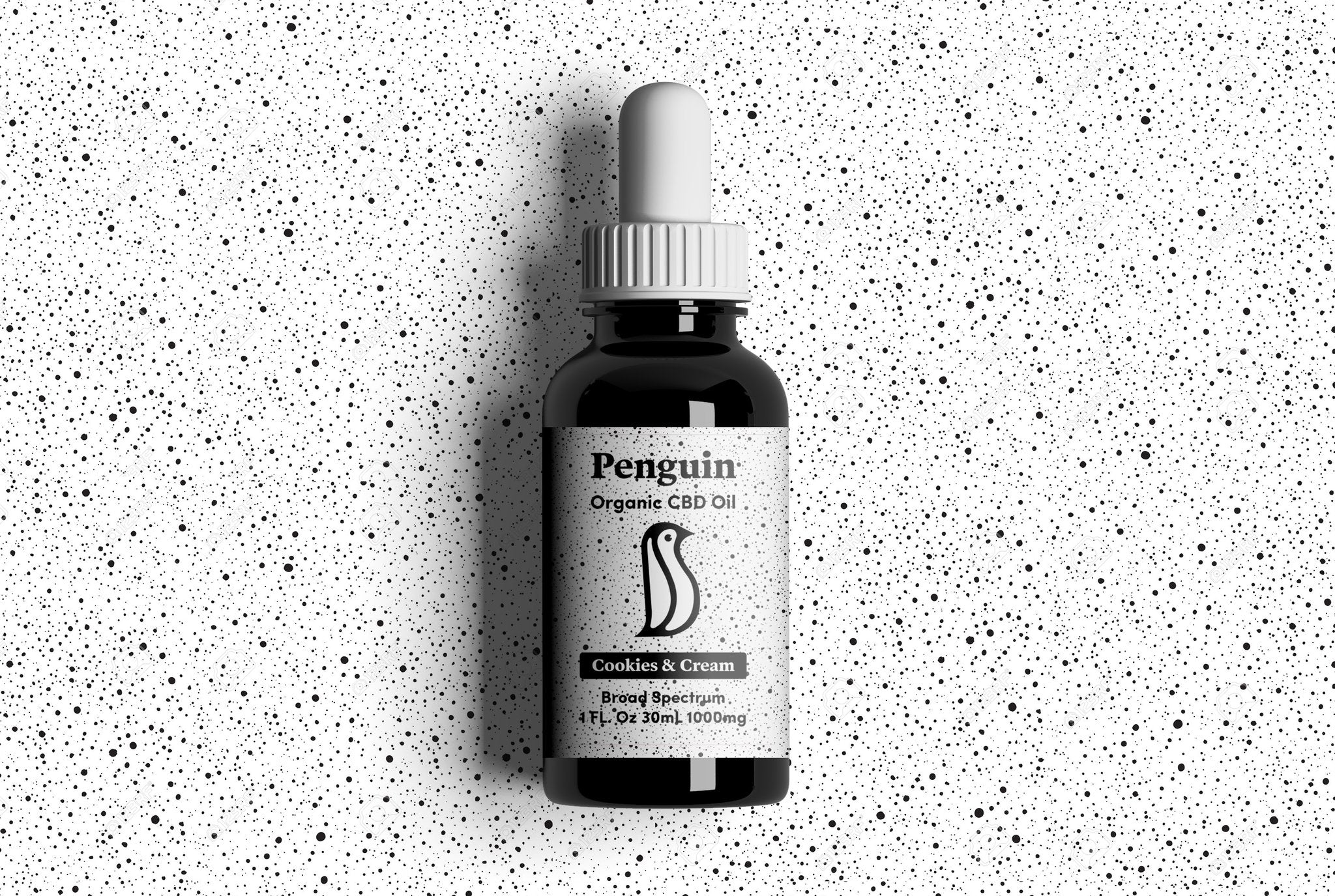 Penguin Wellness CBD oil bottle showing natural hemp extract tincture for daily sublingual use