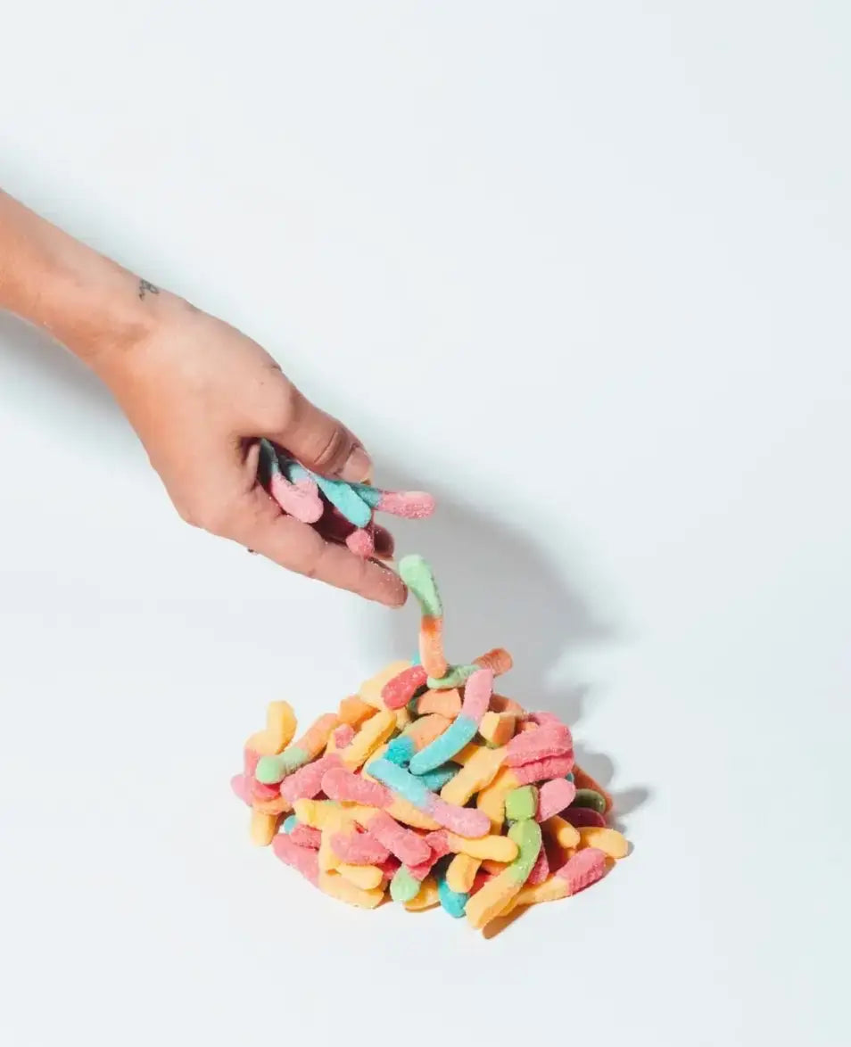 Penguin Wellness, CBD sour worm gummies for relaxation